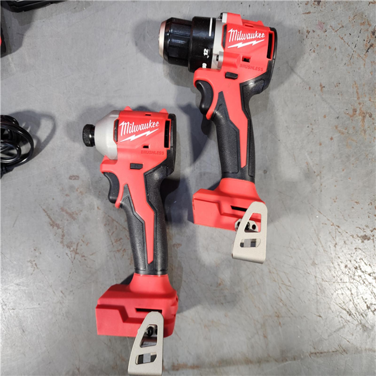 HOUSTON LOCATION - AS-IS M18 18V Lithium-Ion Brushless Cordless Compact Drill/Impact Combo Kit (2-Tool) W/(2) 2.0 Ah Batteries, Charger & Bag