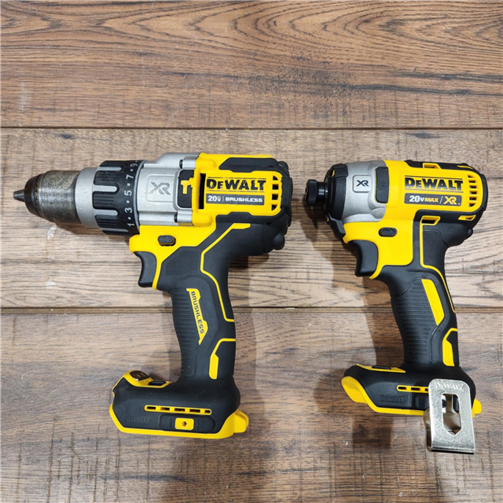 AS-IS 20V MAX Cordless Brushless Hammer Drill/Driver 2 Tool Combo Kit with FLEXVOLT ADVANTAGE