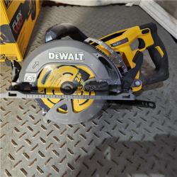 Houston location AS-IS DEWALT FLEXVOLT 60V MAX Cordless Brushless 7-1/4 in. Wormdrive Style Circular Saw (Tool Only)