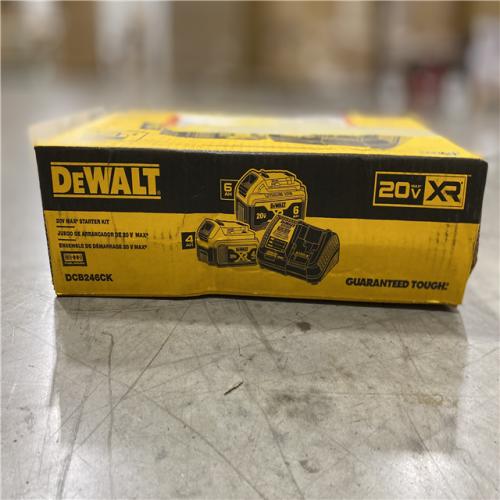 NEW! - DEWALT 20V MAX Lithium-Ion 6.0Ah and 4.0Ah Battery and Charger Starter Kit