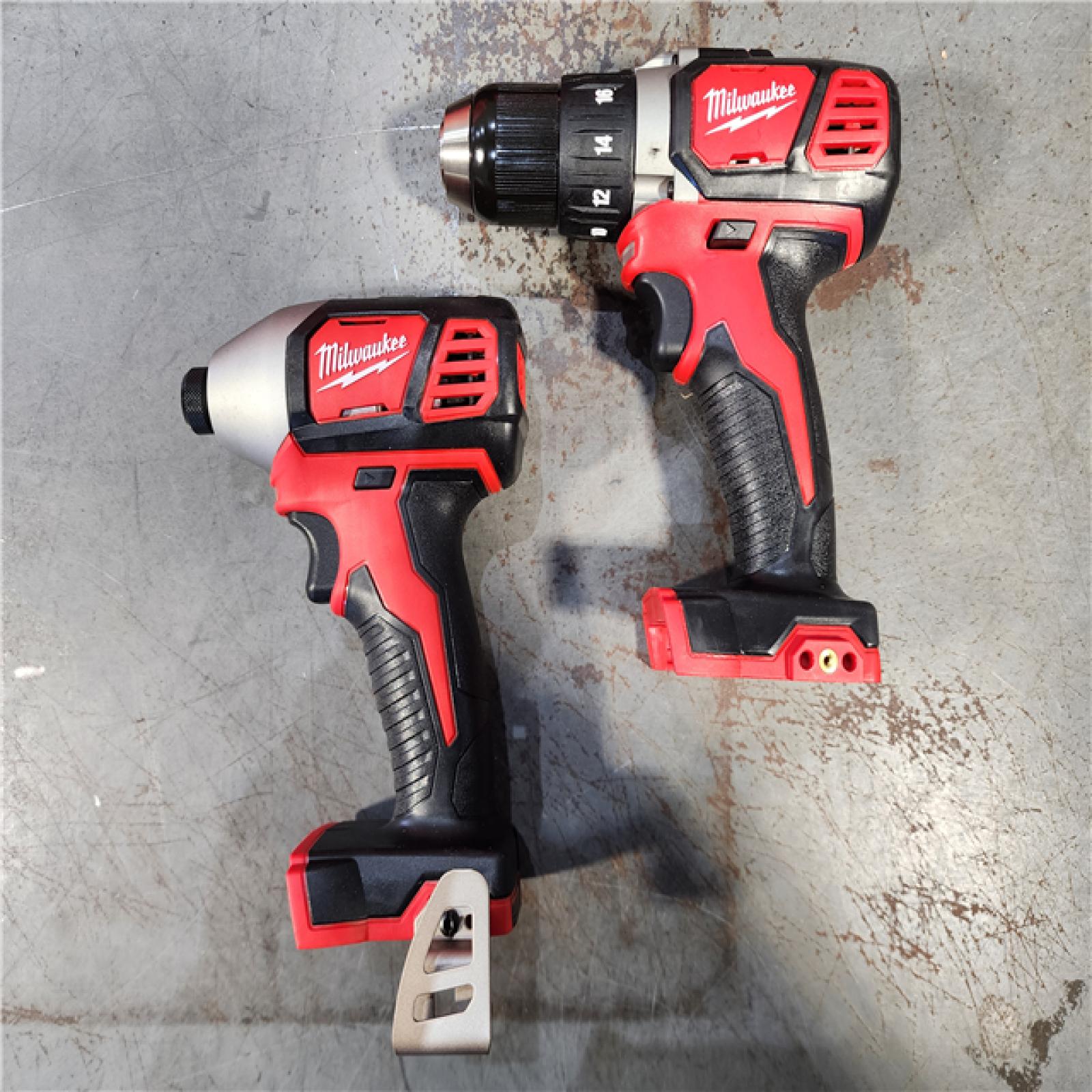 HOUSTON LOCATION - AS-IS Milwaukee M18 18V Cordless Brushed 2 Tool Drill/Driver and Impact Driver Kit