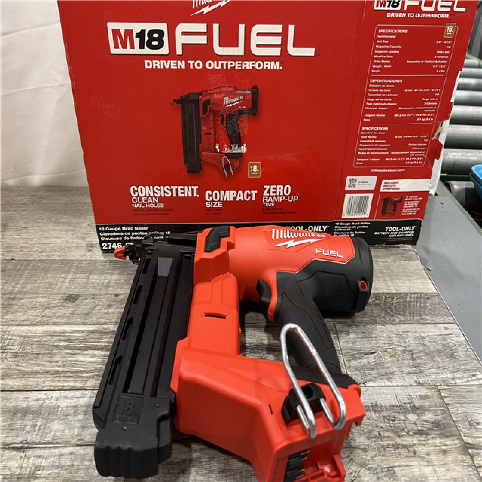 AS-IS Milwaukee M18 Fuel 18V Brushless 18-Gauge Brad Nailer 2746-20 (Bare Tool)