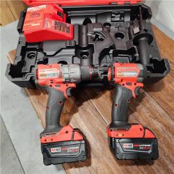 AS-IS Milwaukee M18 FUEL 18V Lithium-Ion Brushless Cordless Hammer Drill and Impact Driver Combo Kit (2-Tool) with 2 Batteries