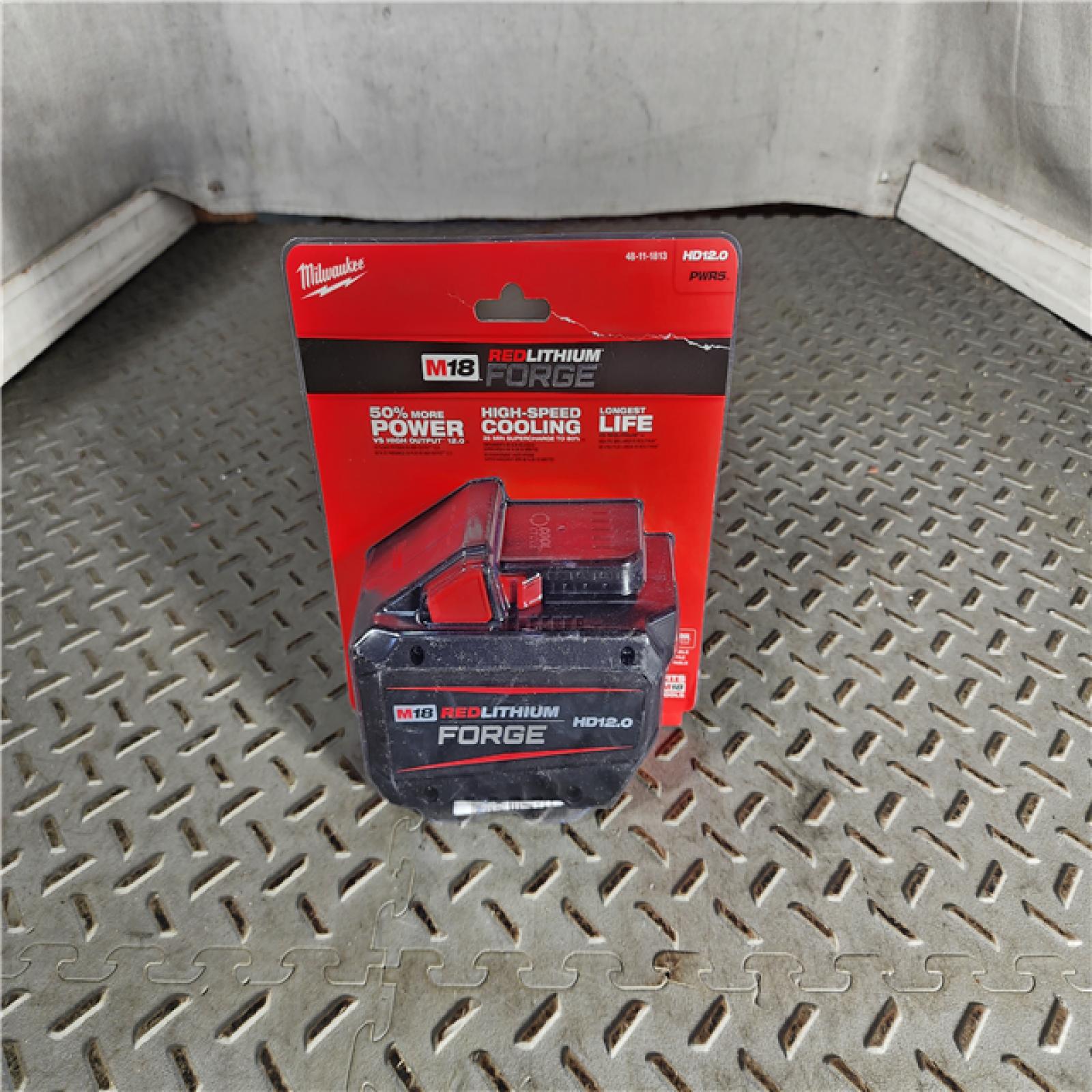 HOUSTON LOCATION - AS-IS (NEW) Milwaukee 48-11-1813 M18 REDLITHIUM FORGE High Output 12.0Ah Battery Pack