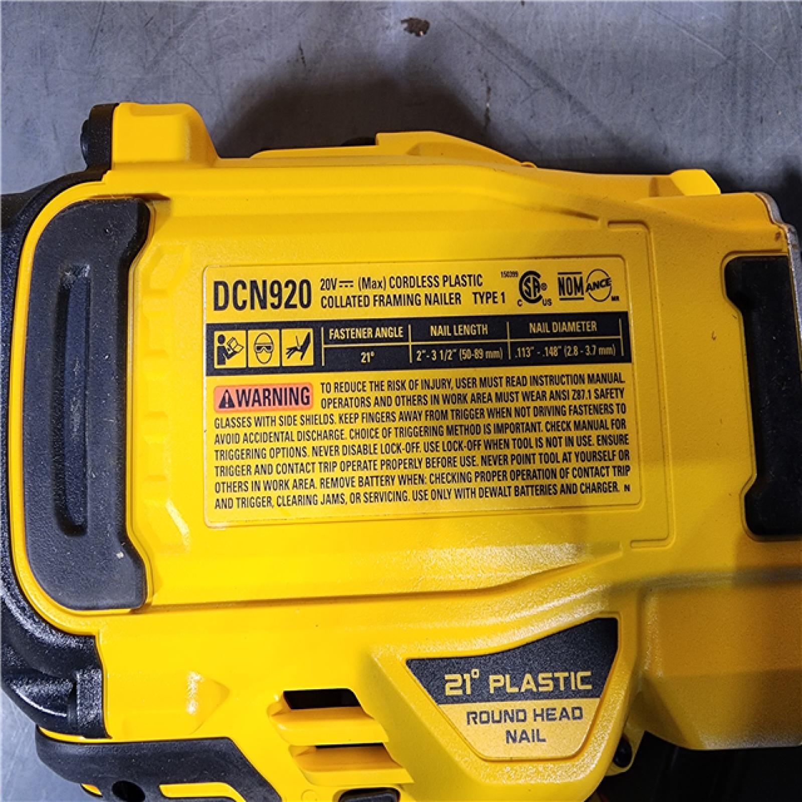 HOUSTON LOCATION - AS-IS DEWALT 20-Volt 21Â° Cordless Framing Nailer (Tool-Only)