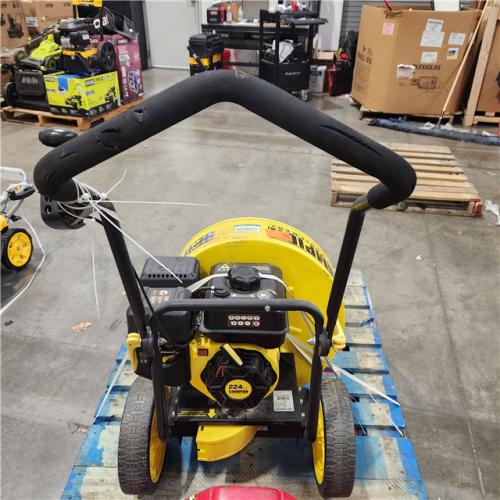 DALLAS LOCATION - AS-IS Champion Power Equipment 160 MPH 1300 CFM 224 cc Walk-Behind Gas Leaf Blower with Swivel Front Wheel and 90-Degree Flow Diverter