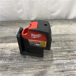 AS-IS MILWAUKEE M12 12-Volt Lithium-Ion Cordless Green 125 Ft. Cross Line and Plumb Points Laser Level (Tool-Only)