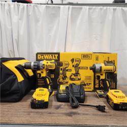 AS IS DEWALT 20V MAX XR Hammer Drill and ATOMIC Impact Driver 2 Tool Cordless Combo Kit with (2) 4.0Ah Batteries, Charger, and Bag