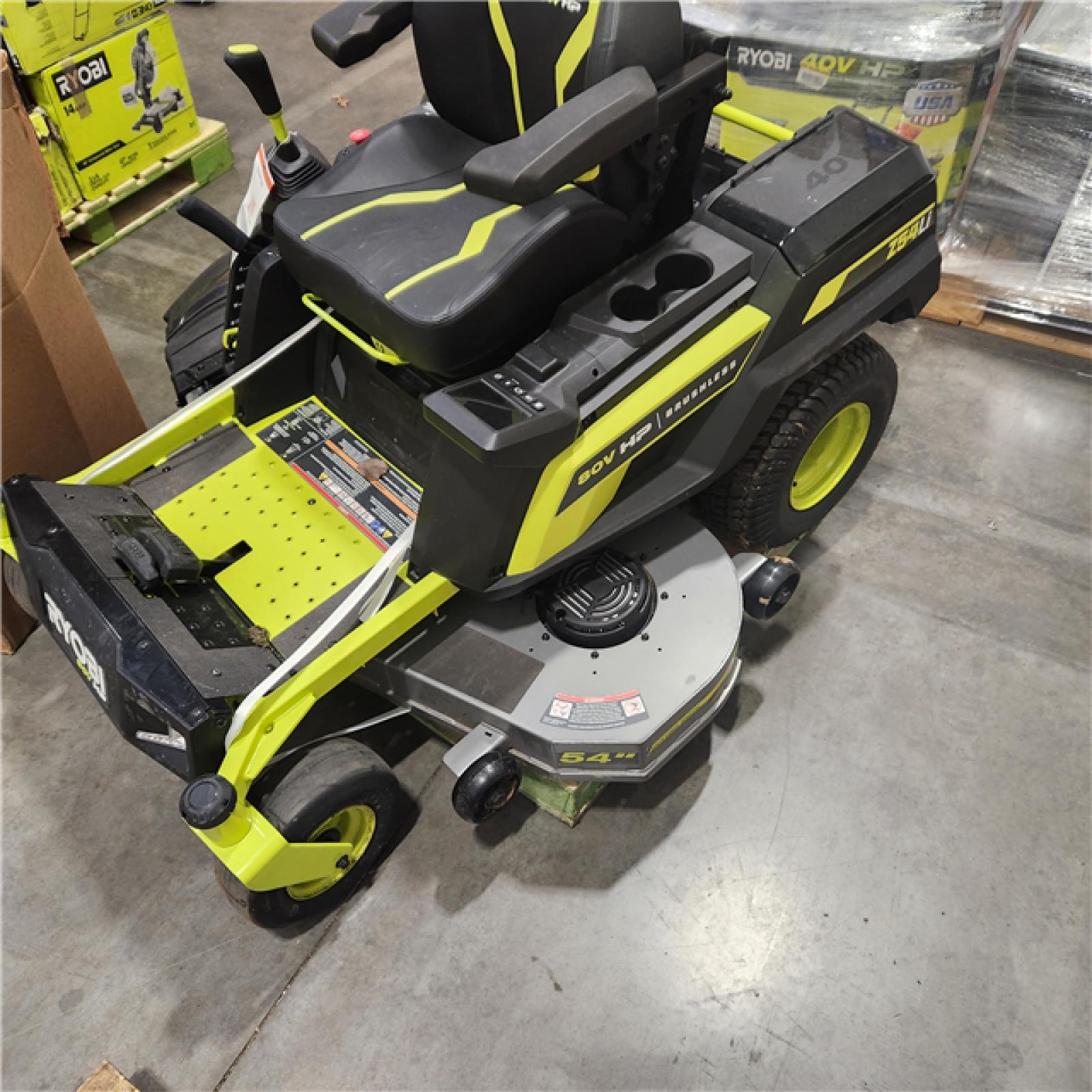 Dallas Location - As-Is Ryobi Z54LI Electric Zero Turn Mower