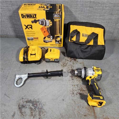 HOUSTON LOCATION - AS-IS DEWALT 20V XR Lithium-Ion Cordless Hammer Drill Kit with 8.0 Ah Battery, Charger and Kit Bag