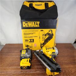 AS-IS DeWalt 20V MAX Brushless Cordless 2-Speed 30° Paper Collated Framing Nailer Kit