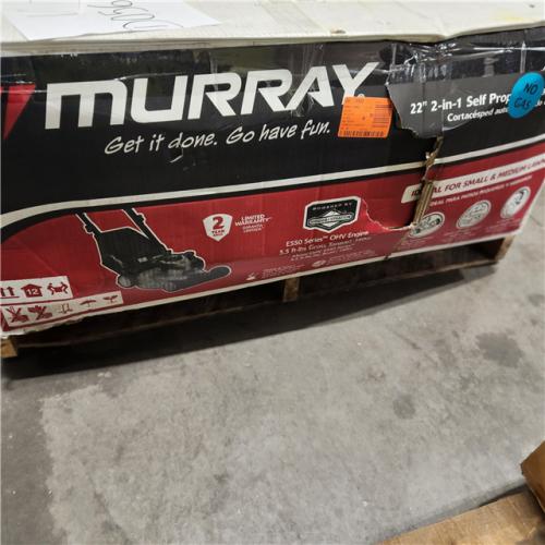 DALLAS LOCATION - AS-IS Murray 22 in. 140 cc Briggs & Stratton Walk Behind Gas Self-Propelled Lawn Mower with Front Wheel Drive and Bagger