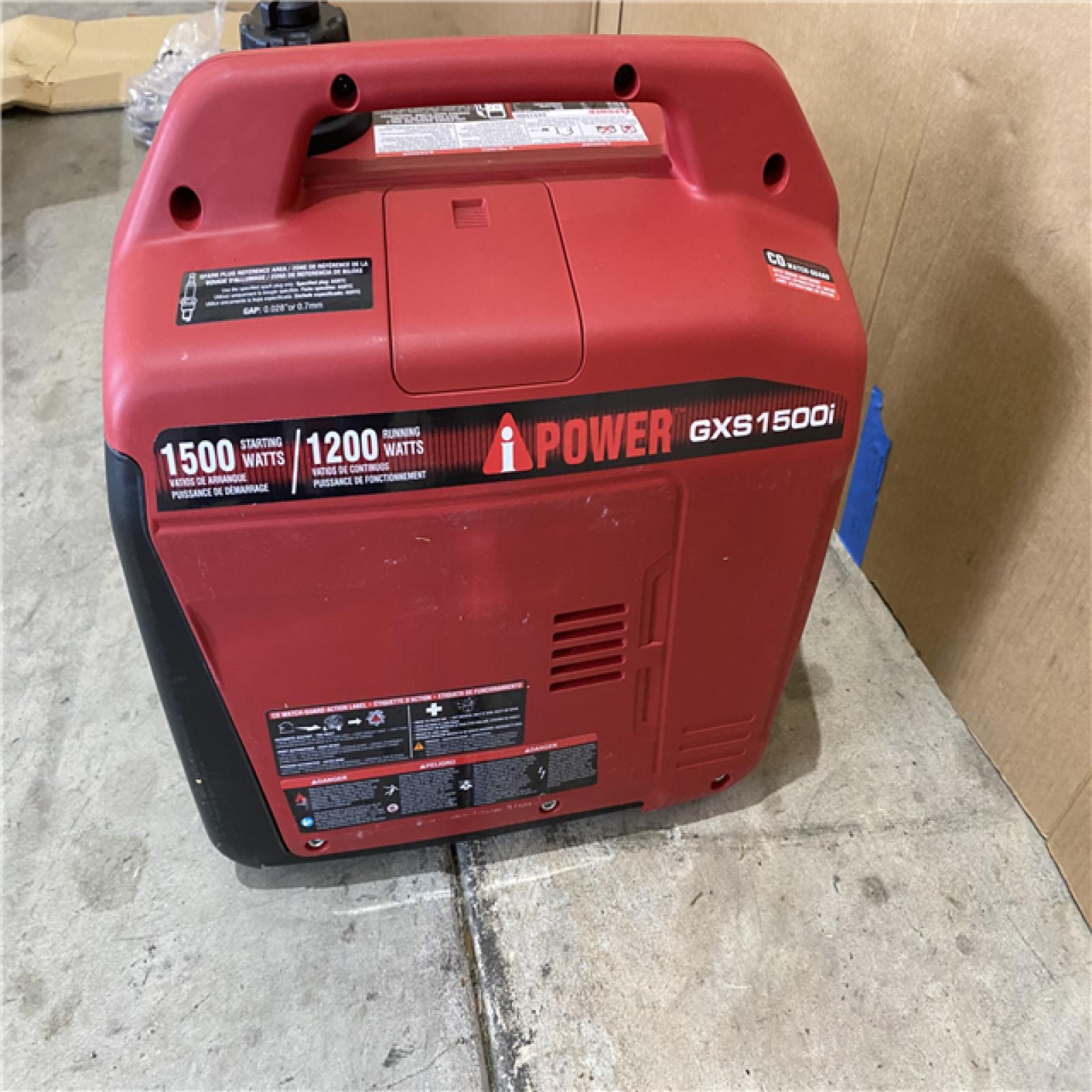 Houston location AS-IS A-IPOWER 1500-Watt Recoil Start Gasoline Powered Ultra-Light Inverter Generator with 60cc OHV Engine and CO Sensor Shutdown