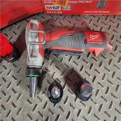 HOUSTON LOCATION - AS-IS M12 12-Volt Lithium-Ion Cordless PEX Expansion Tool Kit with (2) 1.5 Ah Batteries, (3) Expansion Heads and Hard Case