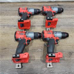 GOOD Milwaukee  M18 FUEL 18V Lithium-Ion Brushless Cordless 1/2 in. Hammer Drill/Driver (Tool-Only) ( LOTE FOR 4)