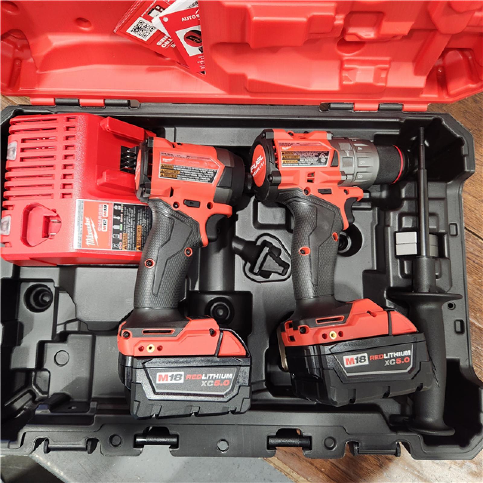 AS-IS M18 FUEL 18V Lithium-Ion Brushless Cordless Hammer Drill and Impact Driver Combo Kit (2-Tool) with 2 Batteries