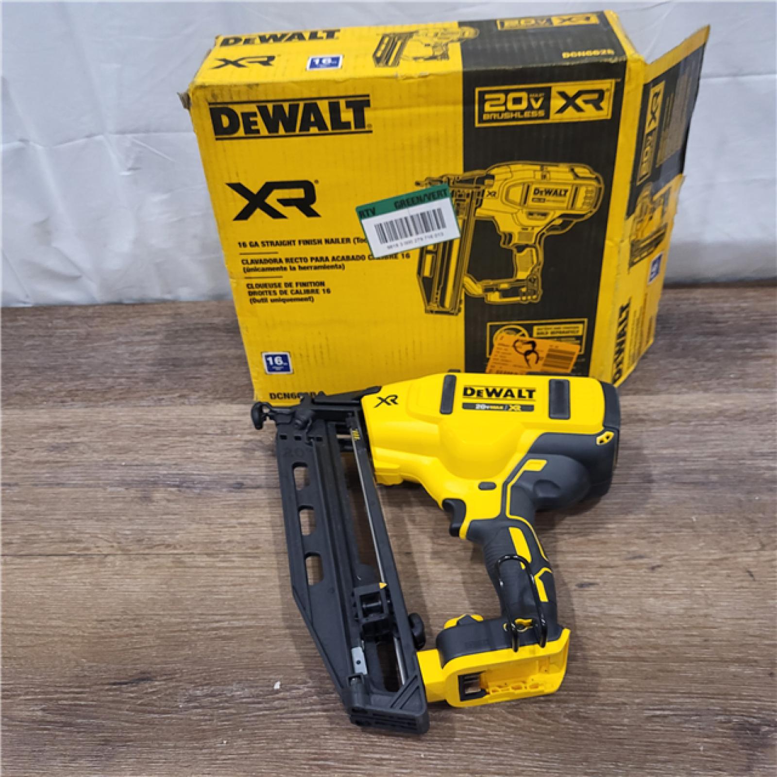 AS-IS 20V MAX XR 16-Gauge Lithium-Ion Cordless Finish Nailer (Tool Only)