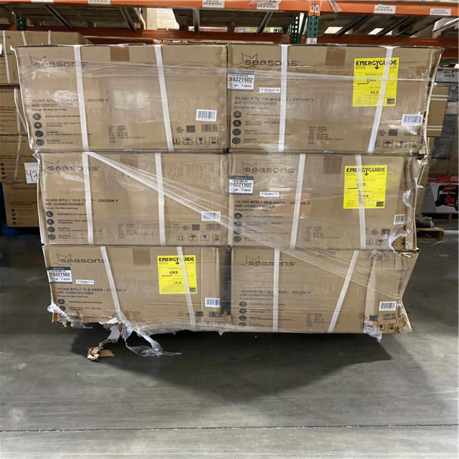 DALLAS LOCATION - Seasons® 10,000 Btu 230/208-Volt Through-The-Wall Cool-Only Air Conditioner PALLET - (12 UNITS)