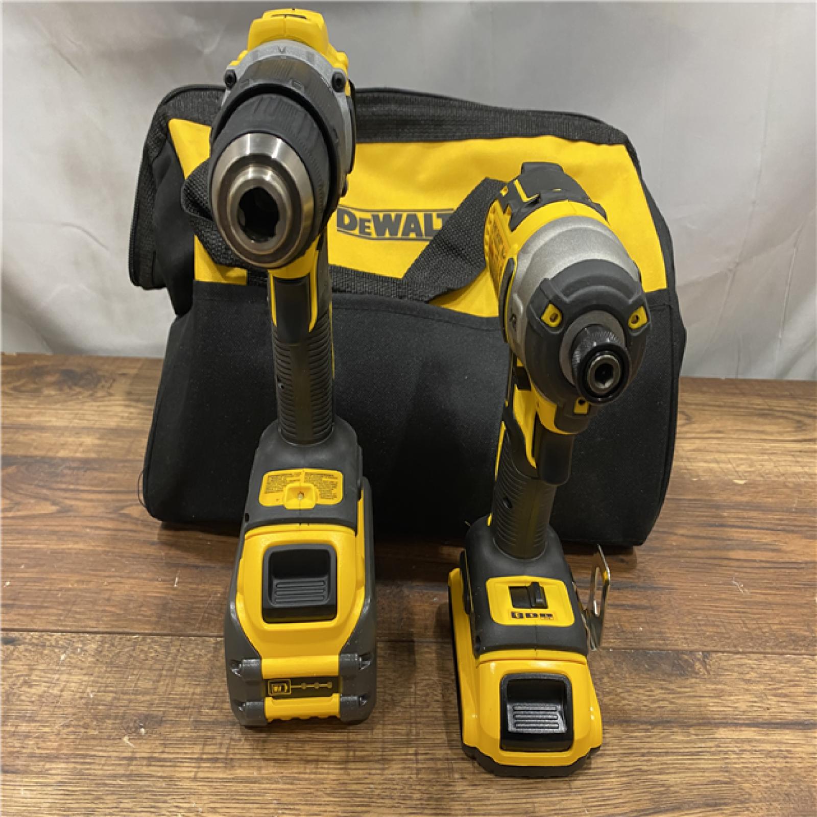 AS IS DEWALT 20V MAX Cordless Brushless Hammer Drill/Driver 2 Tool Combo Kit with FLEXVOLT ADVANTAGE