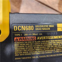 AS-IS DEWALT 20V MAX XR 18 Gauge Brad Nailer Kit