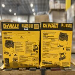 DALLAS LOCATION - NEW! DEWALT 6 Gal. 18-Gauge Brad Nailer and Heavy-Duty Pancake Electric Air Compressor Combo Kit PALLET -(4 UNITS)