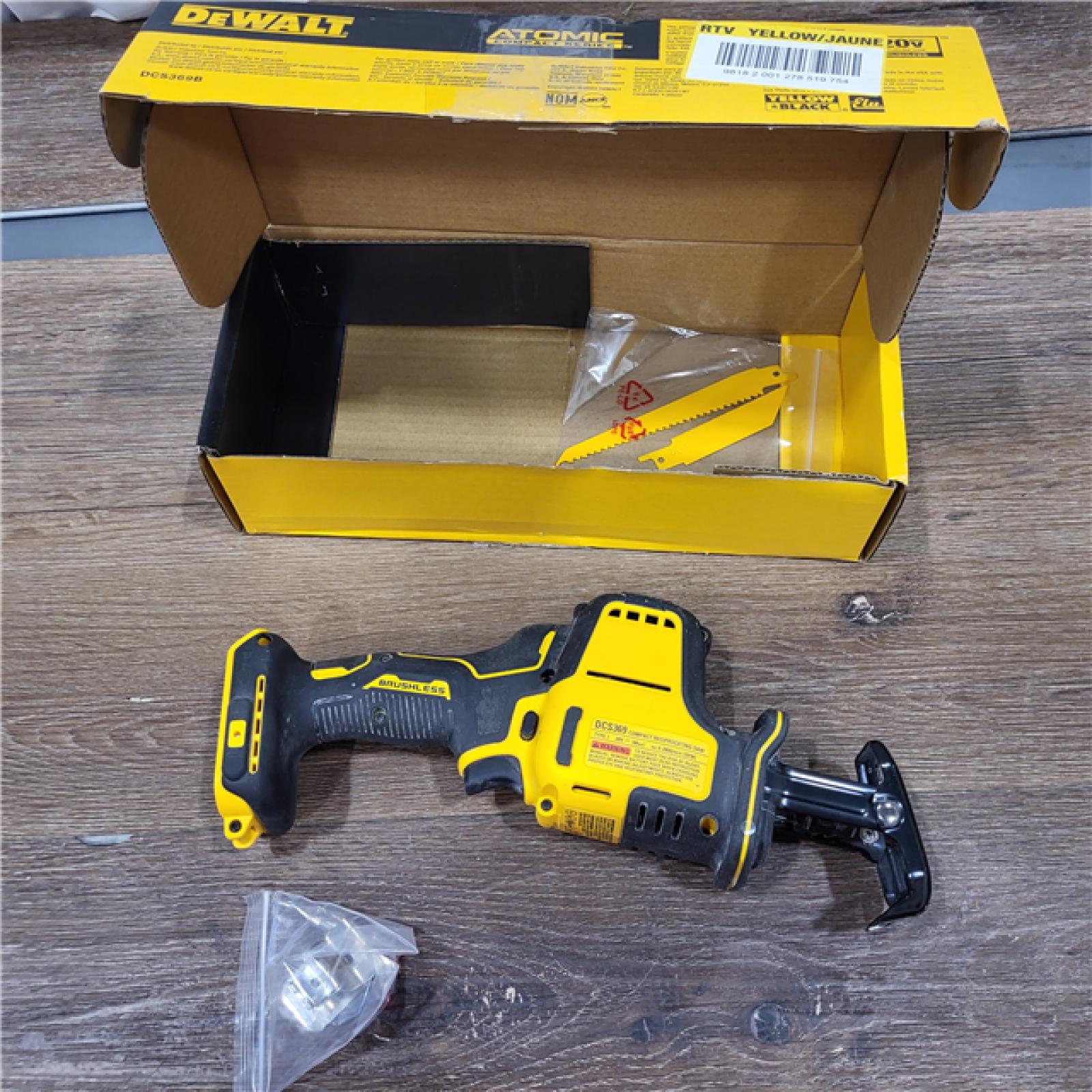 AS-IS Dewalt DCS369B ATOMIC 20V MAX Cordless One-Handed Reciprocating Saw (Tool Only)