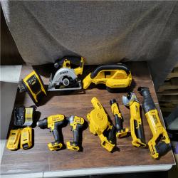 CALIFORNIA NEW DEWALT 10-TOOL COMBO KIT (2 BATTERIES, 1 CHARGER, AND 2 BAGS INCLUDED)