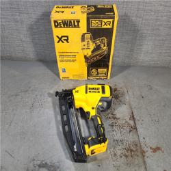 HOUSTON LOCATION - AS-IS DEWALT 20V MAX XR Lithium-Ion Electric Cordless 16-Gauge Angled Finishing Nailer (Tool Only)