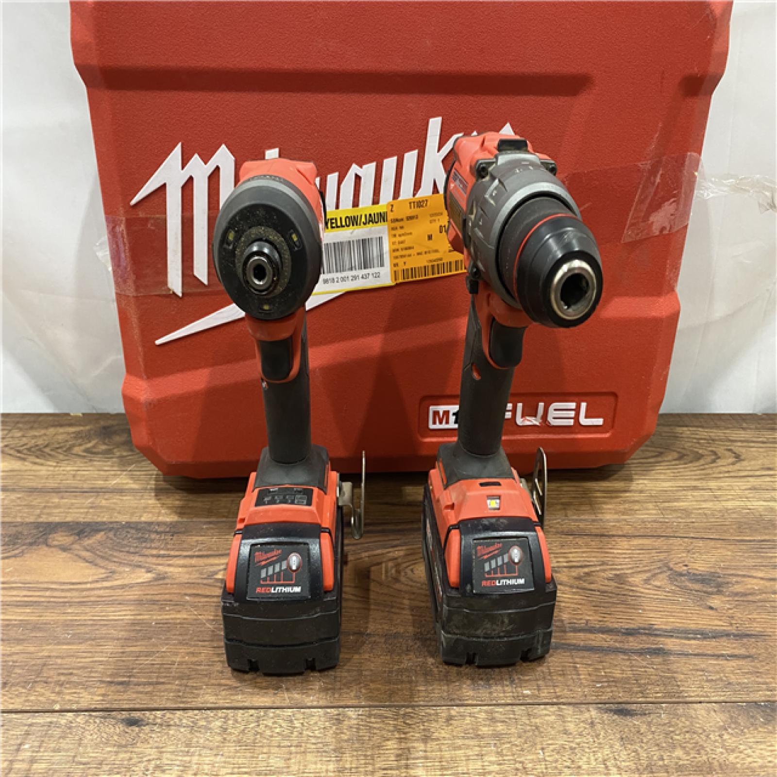 AS IS Milwaukee M18 FUEL 18V Lithium-Ion Brushless Cordless Hammer Drill and Impact Driver Combo Kit (2-Tool) with 2 Batteries