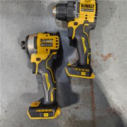 HOUSTON LOCATION - AS-IS DEWALT ATOMIC 20-Volt MAX Lithium-Ion Cordless Combo Kit (2-Tool) with (2) 2.0Ah Batteries, Charger and Bag