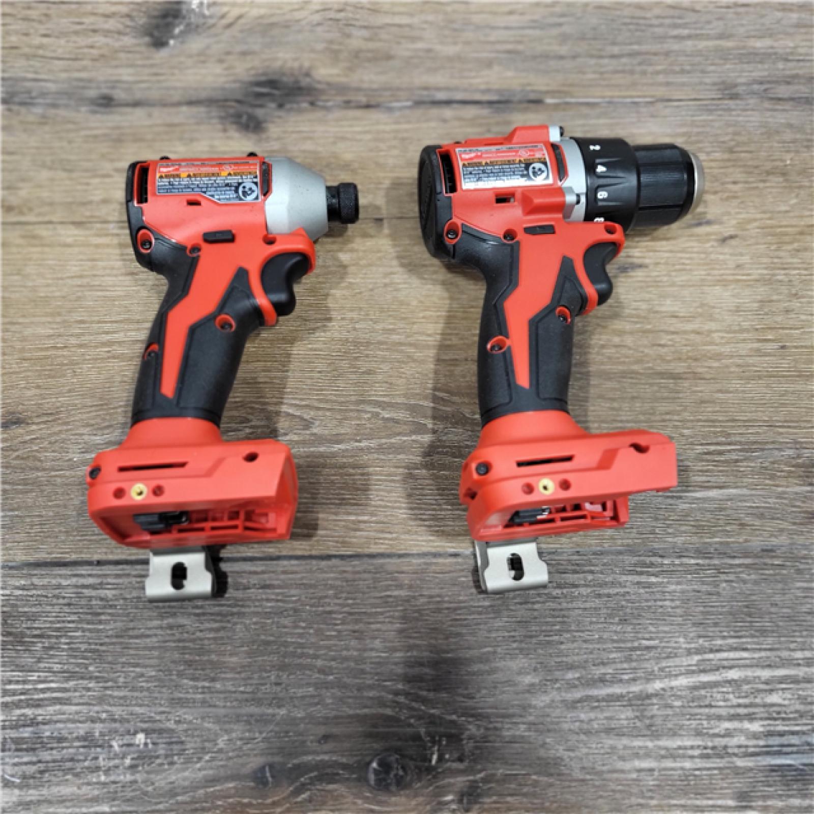 AS-IS M18 18V Lithium-Ion Brushless Cordless Compact Drill/Impact Combo Kit (2-Tool) W/(2) 2.0 Ah Batteries, Charger & Bag