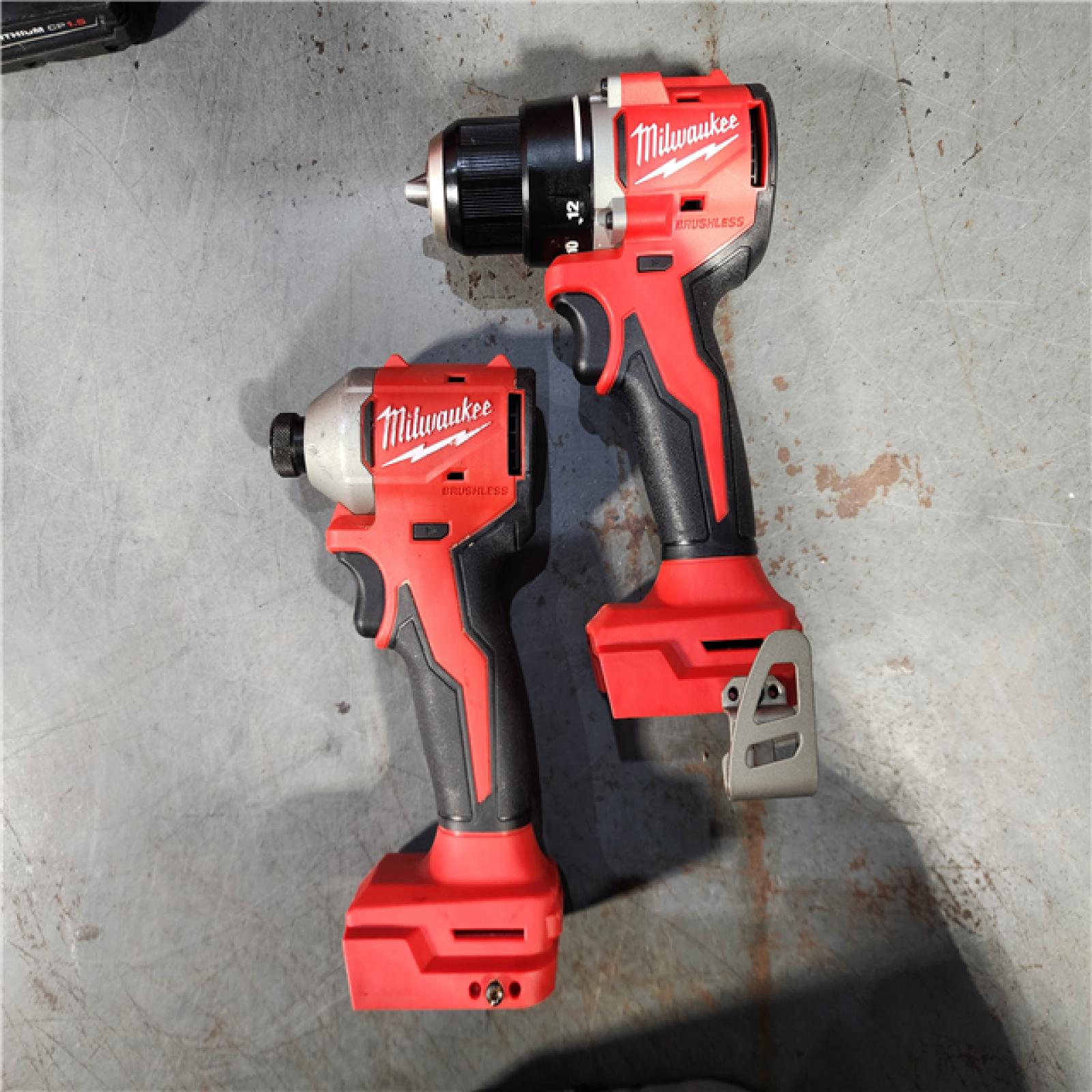 HOUSTON LOCATION - AS-IS M18 18V Lithium-Ion Brushless Cordless Compact Drill/Impact Combo Kit (2-Tool) W/(2) 2.0 Ah Batteries, Charger & Bag