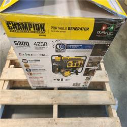 California AS-IS Champion Power Equipment 4250-Watt Recoil Start Duel Fuel Generator