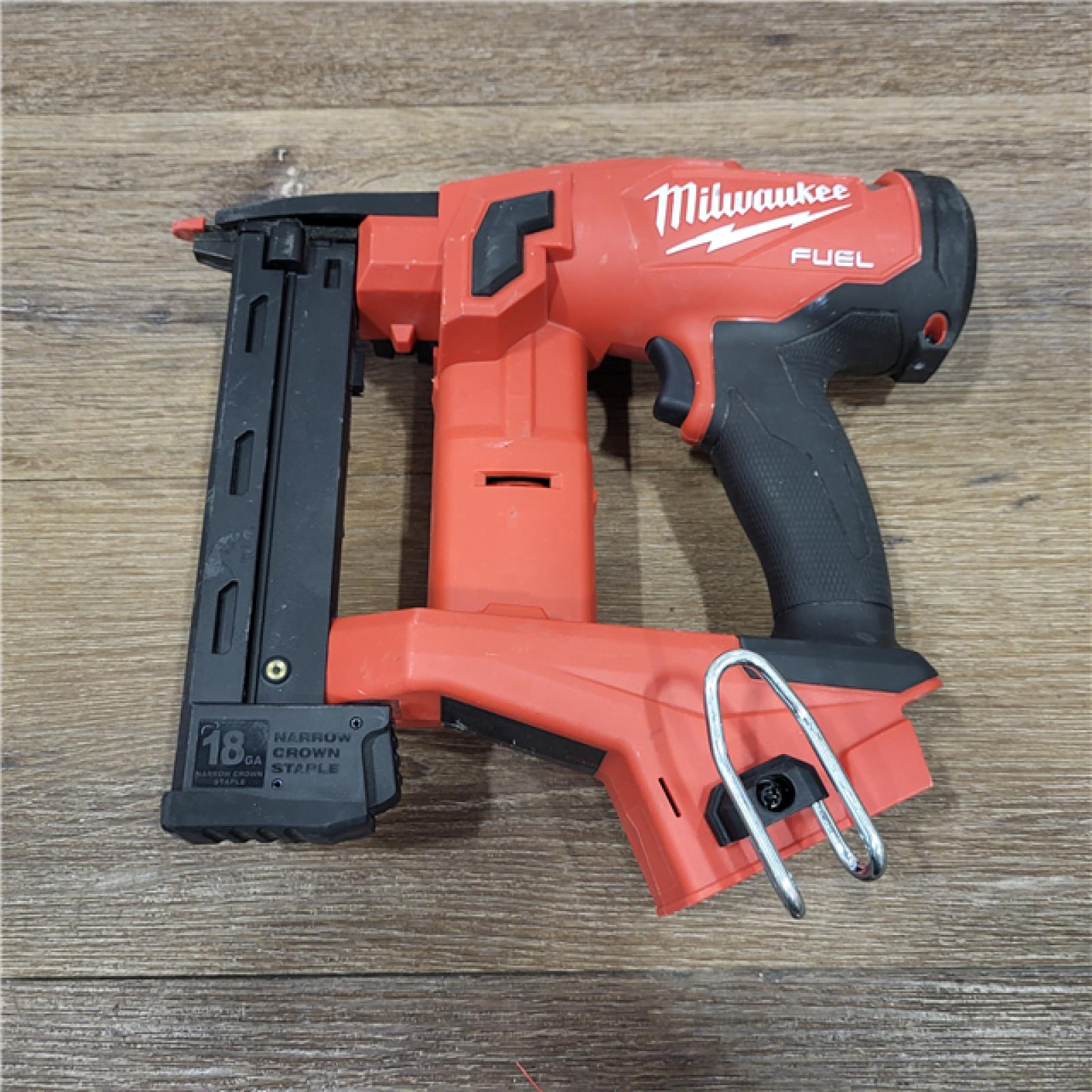 AS-IS M18 FUEL 18-Volt Lithium-Ion Brushless Cordless 18-Gauge 1/4 in. Narrow Crown Stapler (Tool-Only)