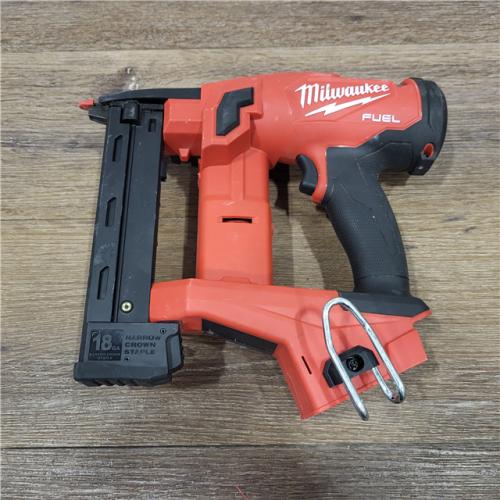 AS-IS M18 FUEL 18-Volt Lithium-Ion Brushless Cordless 18-Gauge 1/4 in. Narrow Crown Stapler (Tool-Only)