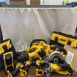 AS-ISDEWALT 20V MAX Cordless 10 Tool Combo Kit with (2) 20V 2.0Ah Batteries, Charger, and Bag