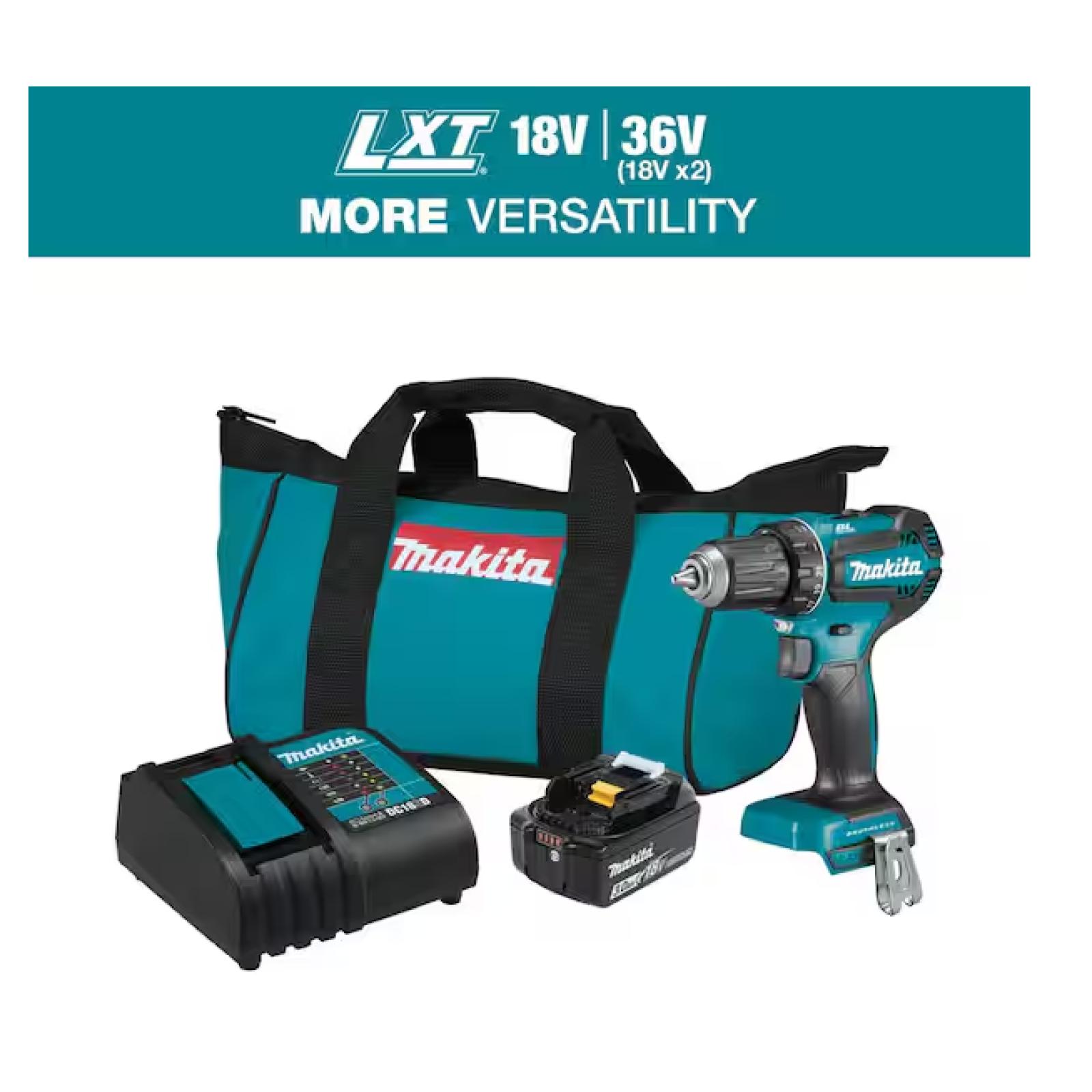 NEW! - Makita 18V LXT Lithium-Ion Brushless Cordless 1/2 in. Driver-Drill Kit, 3.0Ah