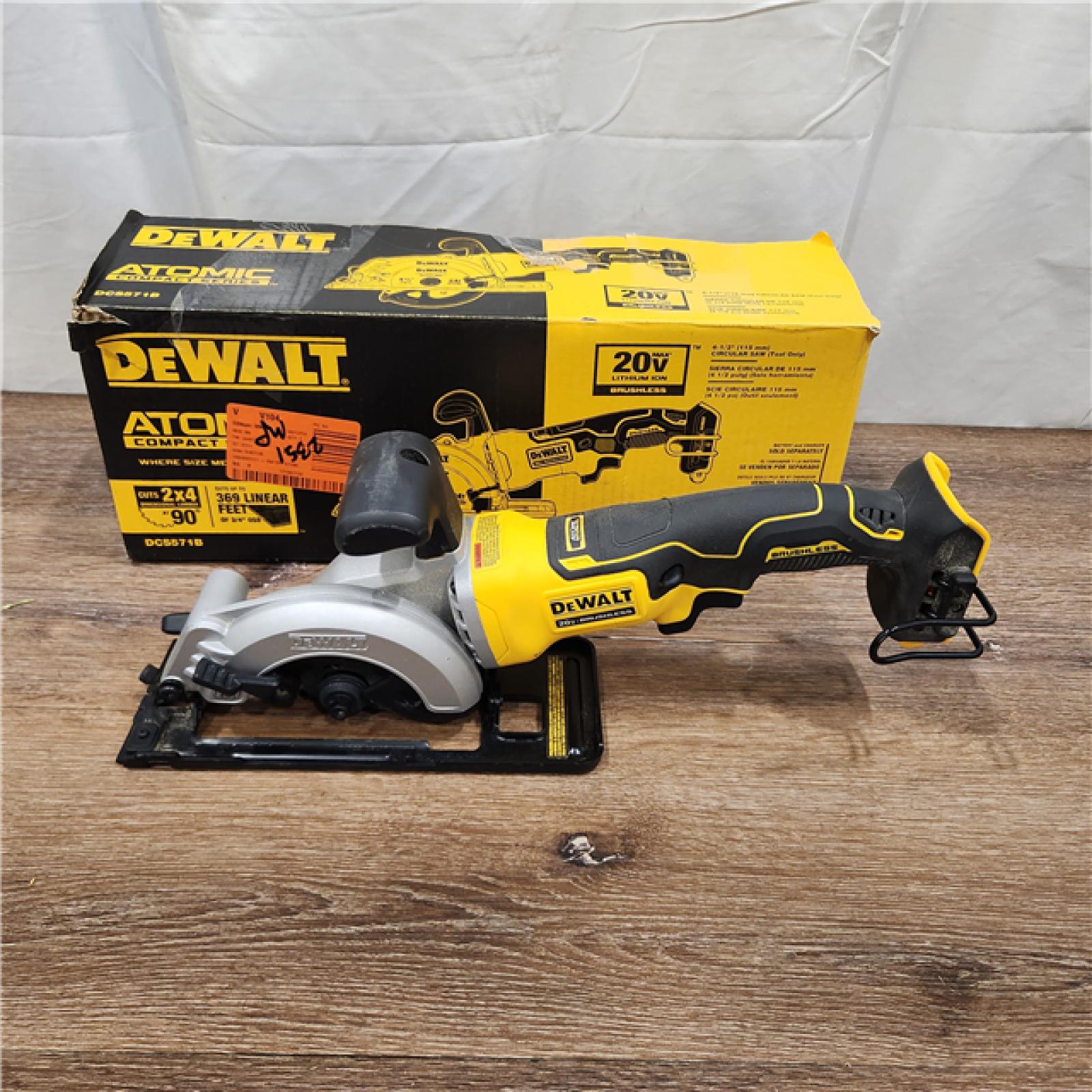 AS-IS DeWalt 20V MAX ATOMIC Cordless Brushless Compact 4-1/2 in. Circular Saw (Tool Only)