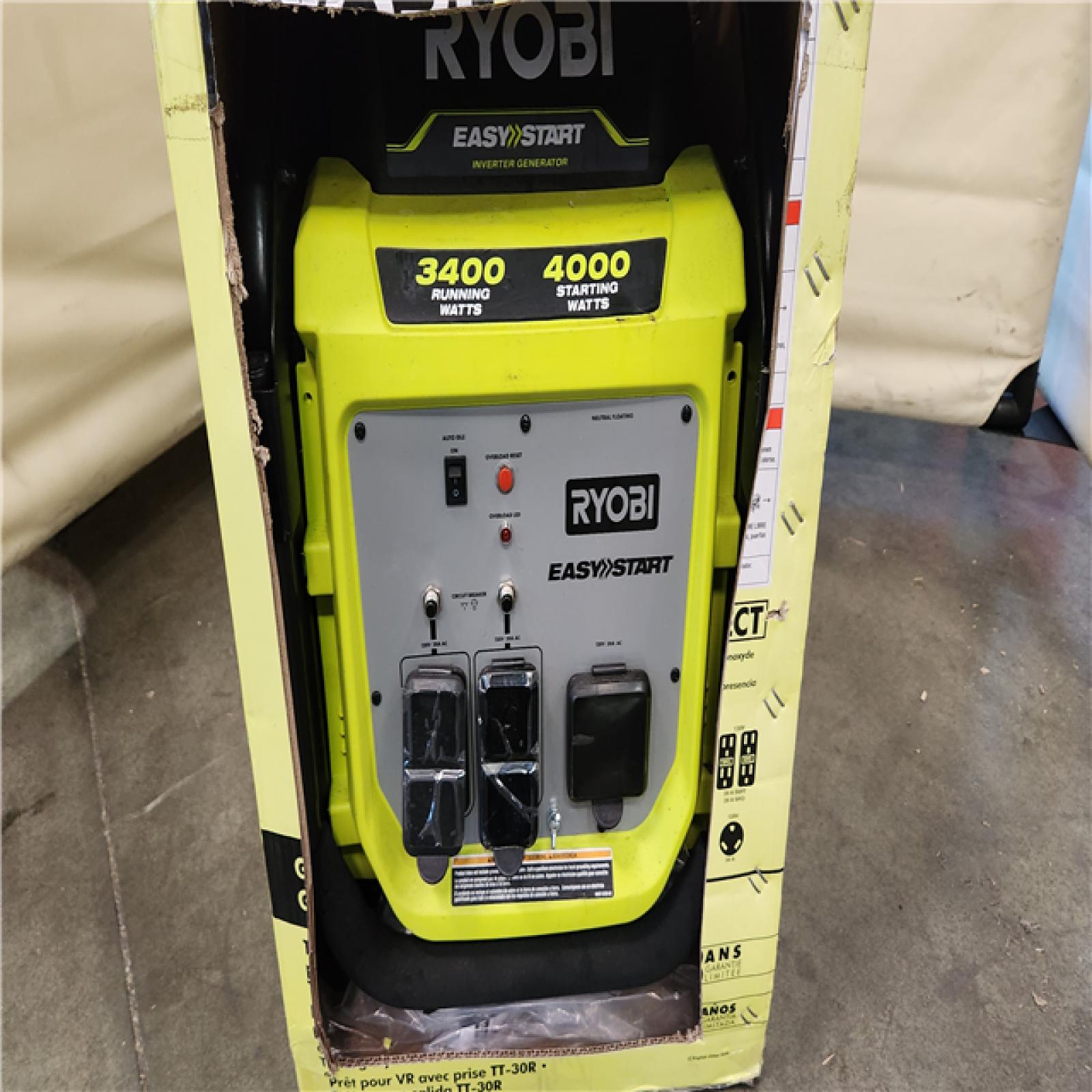 California AS-IS Ryobi 3400 Running Watt 4000 Starting Watt Power Inverter Generator