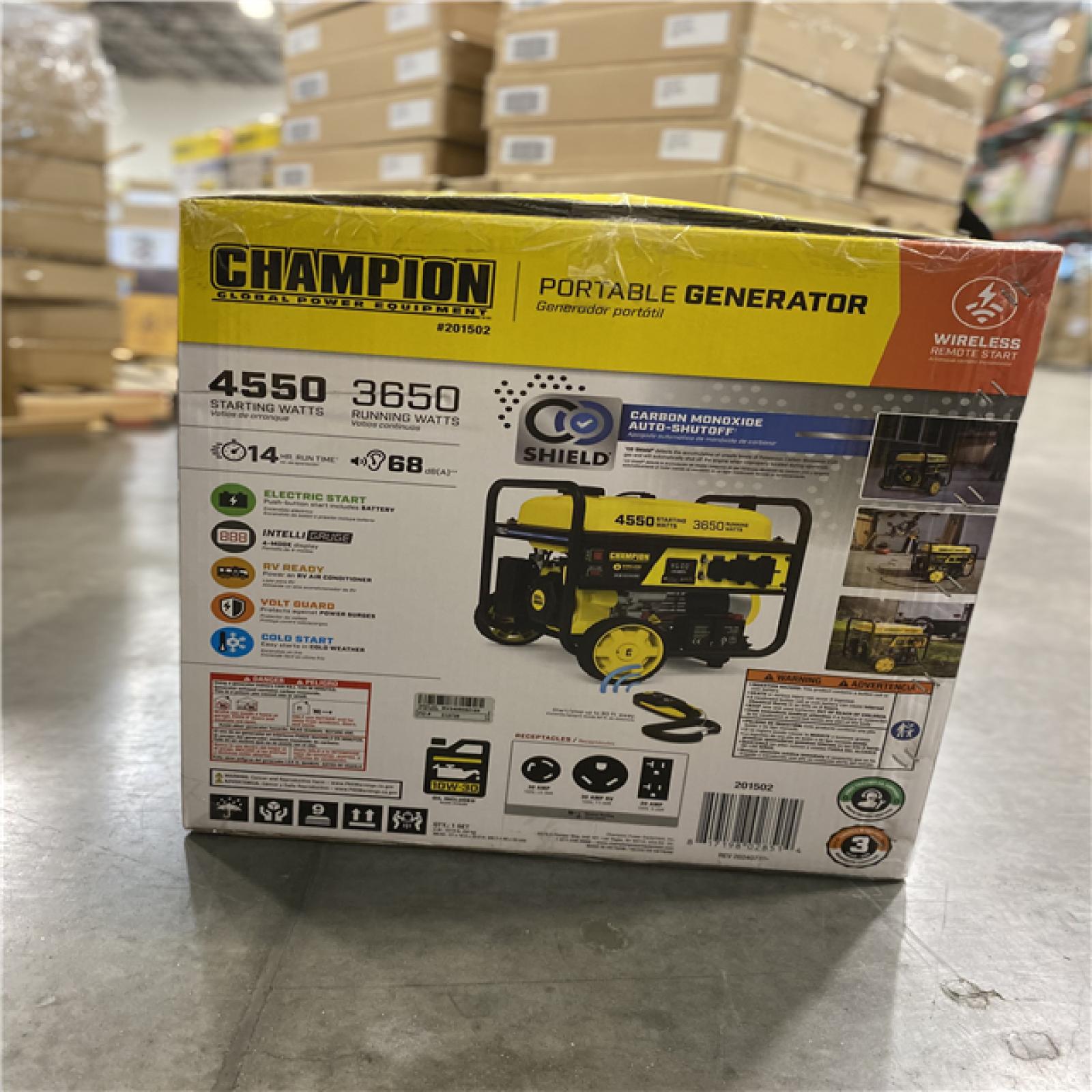 NEW! - Champion Power Equipment 4550/3650-Watt Wireless Remote Start RV Ready Gasoline Powered Portable Generator with CO Shield