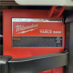 AS-IS Milwaukee M18 FUEL ONE-KEY 18- Volt Lithium-Ion Brushless Cordless 8-1/4 in. Table Saw Kit W/(1) 12.0Ah Battery & Rapid Charger