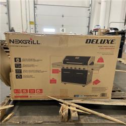 DALLAS LOCATION - Nexgrill Deluxe 6-Burner Dual Fuel Natural Gas Grill with Gourmet Plus Griddle Insert and Side Burner in Black