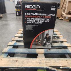 DALLAS LOCATION - AS-IS RIDGID K-400 Drain Cleaning Snake Auger 120-Volt Drum Machine