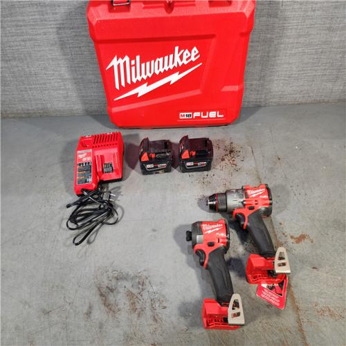 HOUSTON LOCATION - AS-IS Milwaukee M18 FUEL 18V Lithium-Ion Brushless Cordless Hammer Drill and Impact Driver Combo Kit (2-Tool) with 2 Batteries