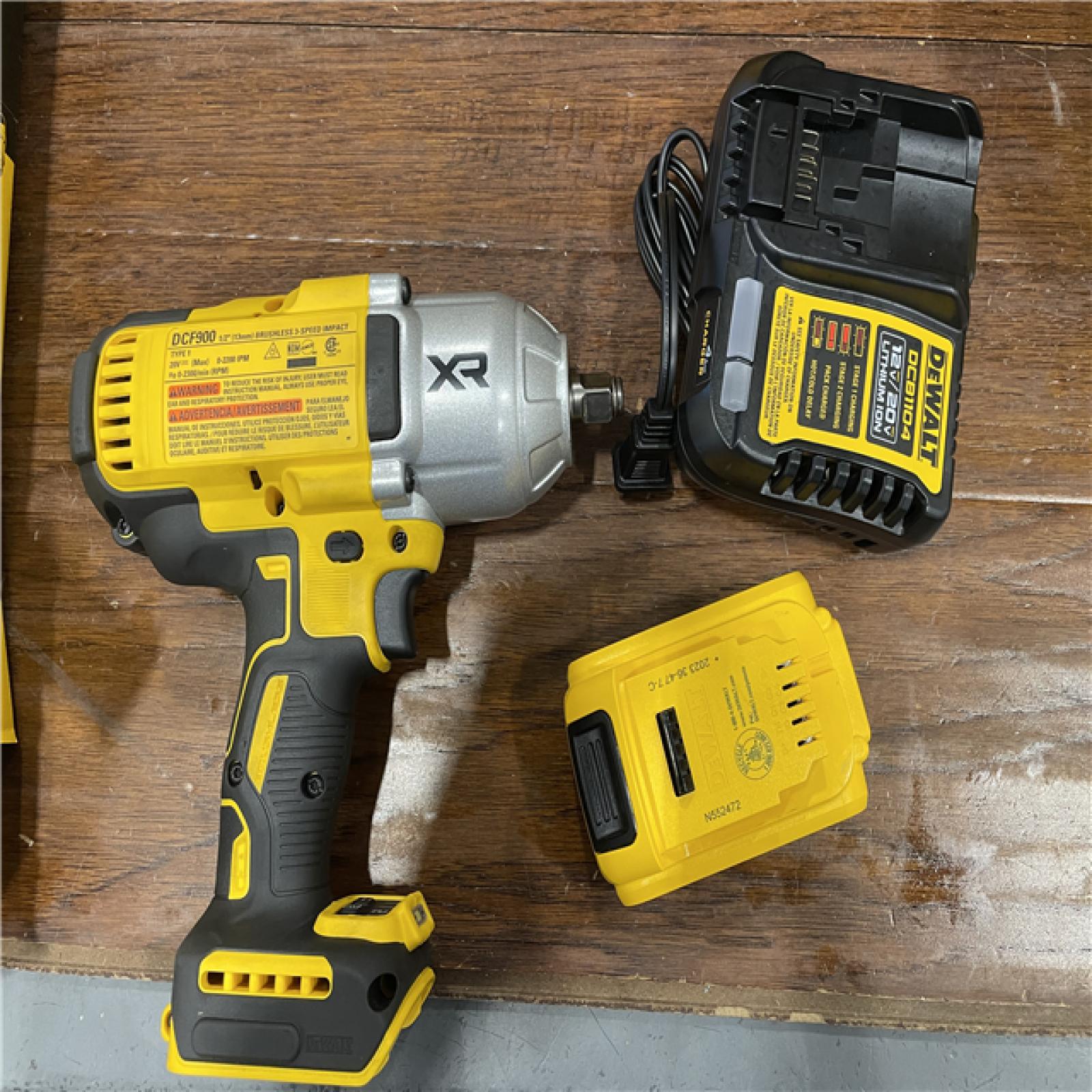 as is DEWALT 20V MAX* XR 1/2  High Torque Impact Wrench with Hog Ring Anvil