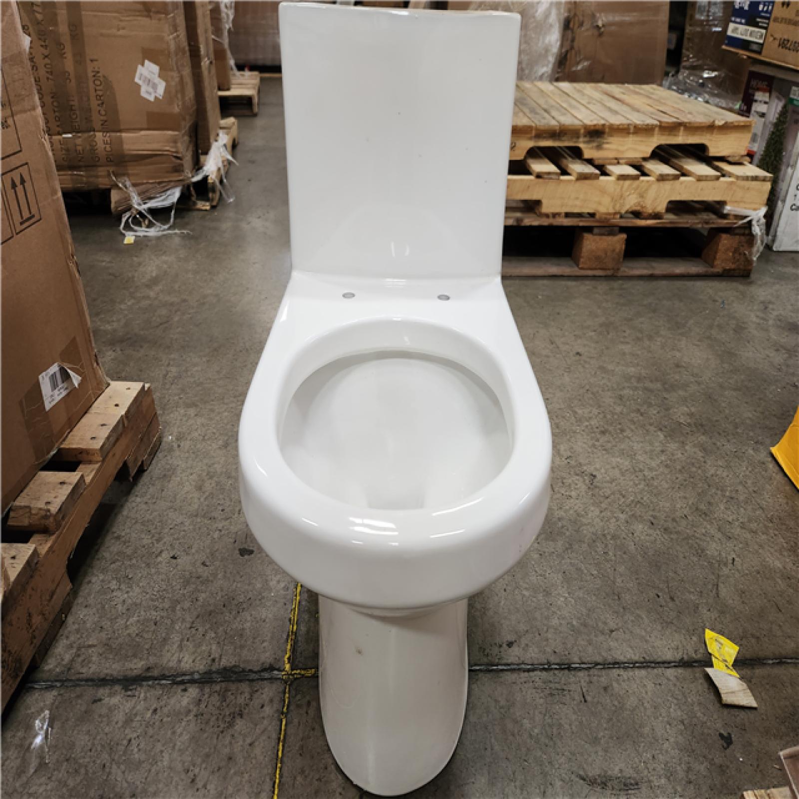 Phoenix Location URENTO 1-Piece 1.1/1.6 GPF Dual Flush Compact Toilet in Glossy White Pallet (4 Toilets)