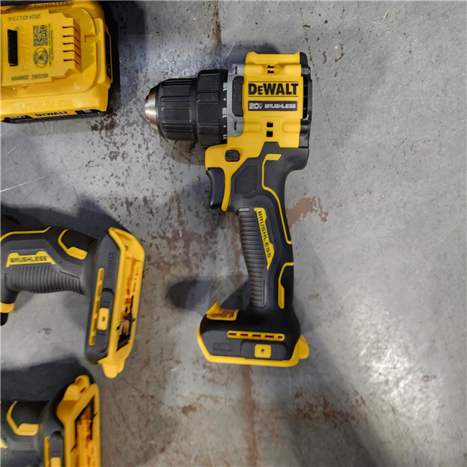 HOUSTON LOCATION - AS-IS DeWalt 20V MAX ATOMIC Cordless Brushless 3 Tool Combo Kit