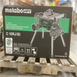 DALLAS LOCATION - Metabo HPT 10-in 15-Amp Table Saw with Micro Adjust Rip Fence and Caster Platform - 10 inch Jobsite Table Saw