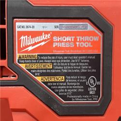 AS-IS Milwaukee-2674-22C M18 Short Throw Press Tool Kit W/ PEX Crimp Jaws