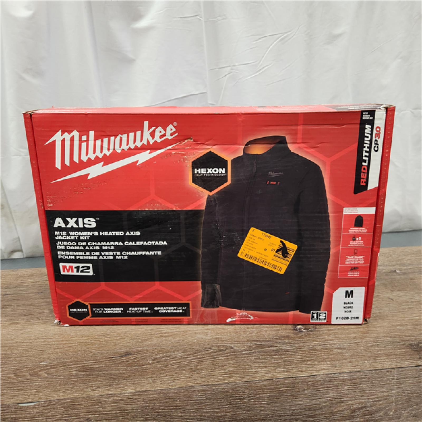 AS-IS Milwaukee M12 12V Womens Heated Axis Jacket with Battery, Black, Size Medium - F102B-21M